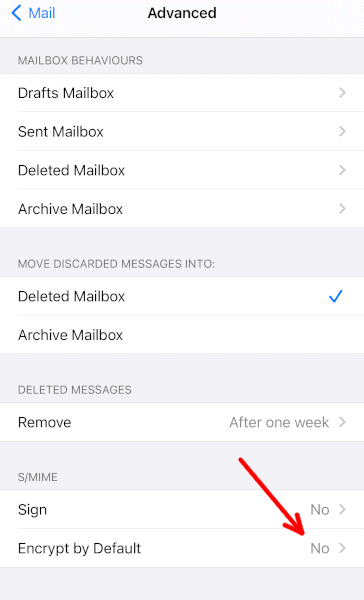 encrypt emails on iOS S/MIME