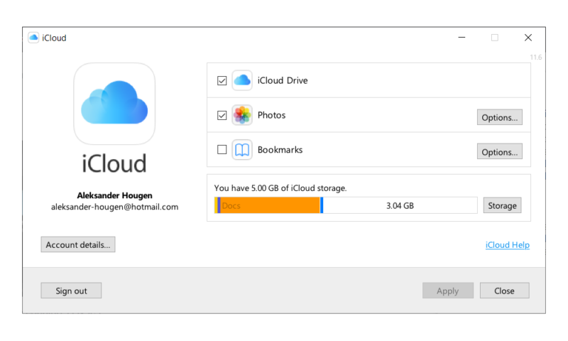 iCloud review desktop settings