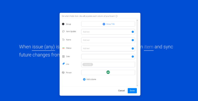 monday jira integration set monday options