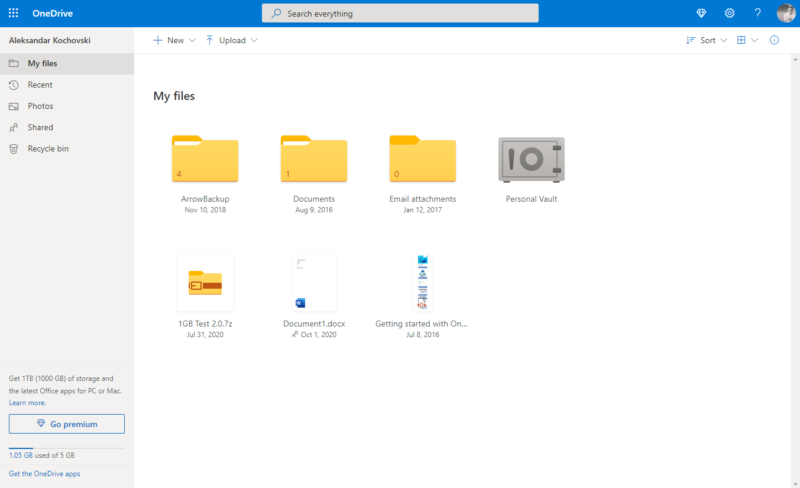 onedrive-browser-interface onedrive drive website