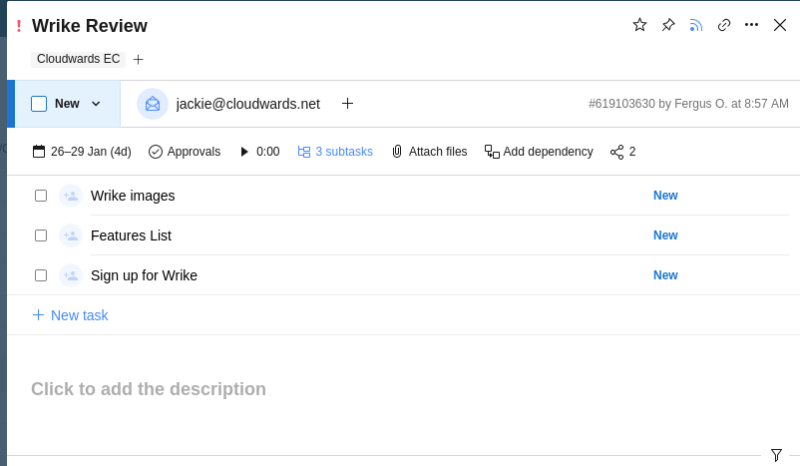 wrike task dependencies sub tasks