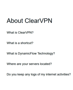 VPN users FAQ