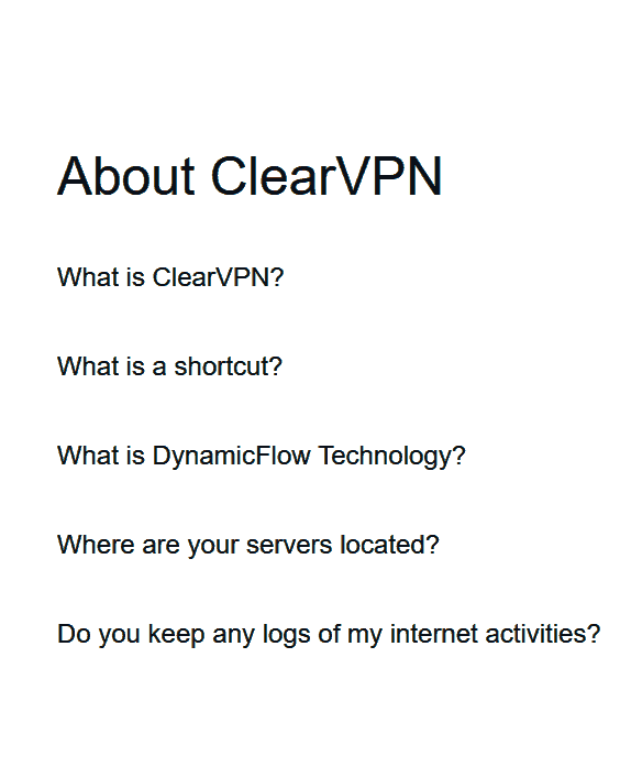 ClearVPN-customer-service VPN users FAQ