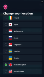 ClearVPN online country servers list
