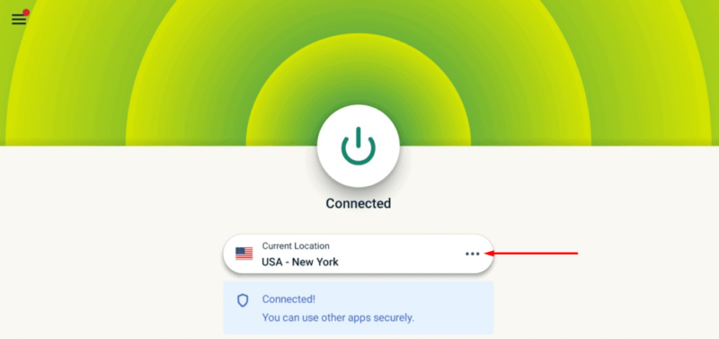 expressvpn connected to new york