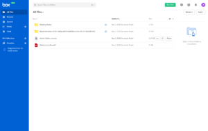 box-web-interface best cloud storage for teams box