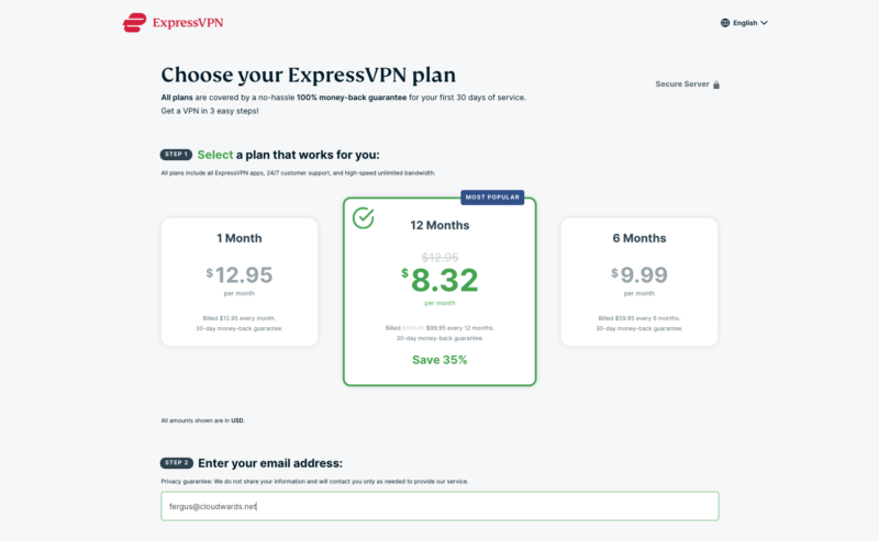 expressvpn pricing plans overview