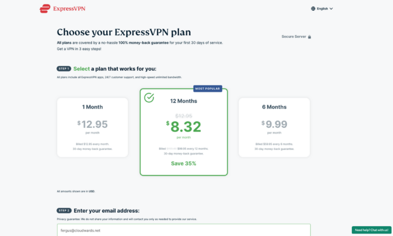 expressVPN signup without discount