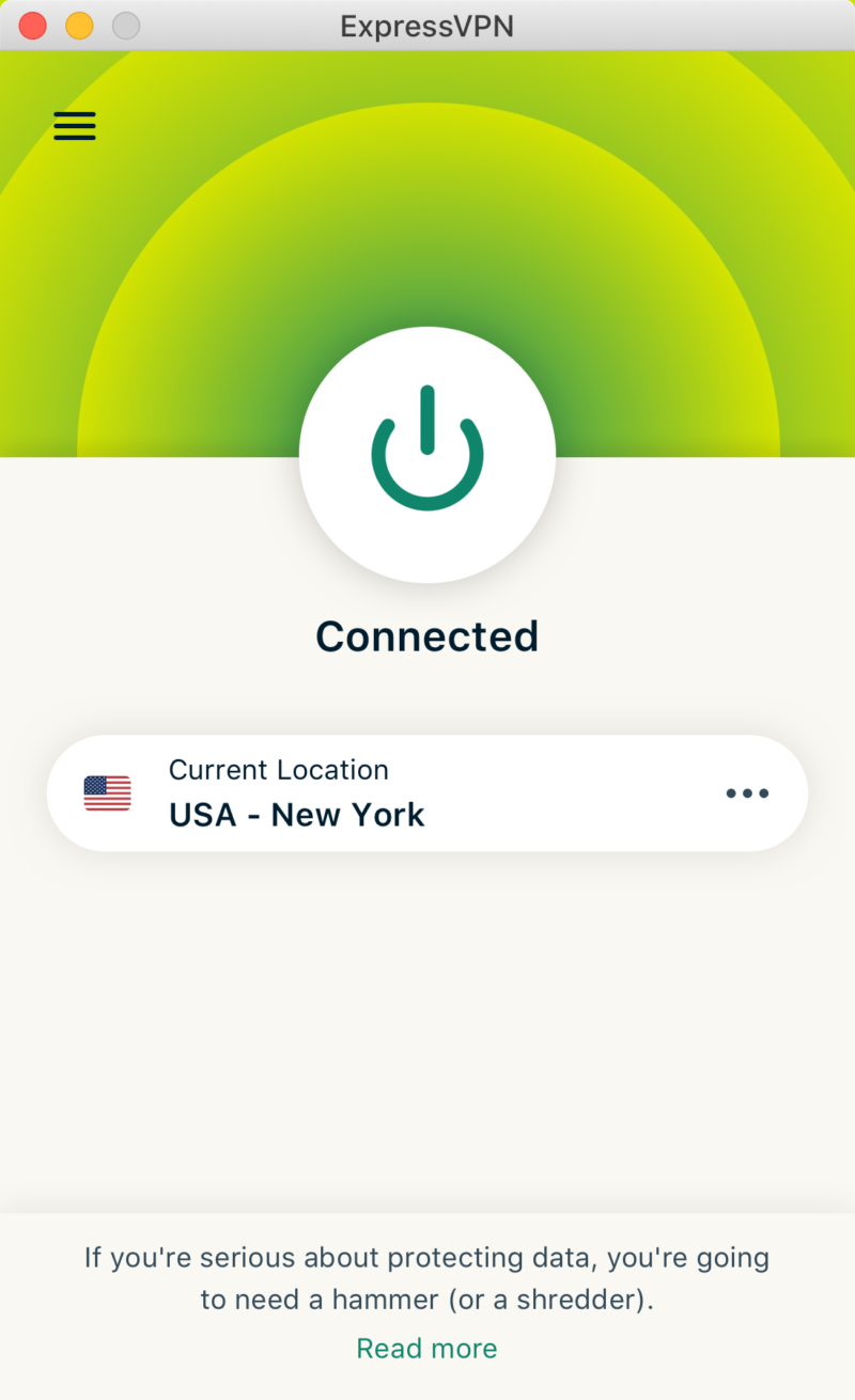 expressvpn connected nyc
