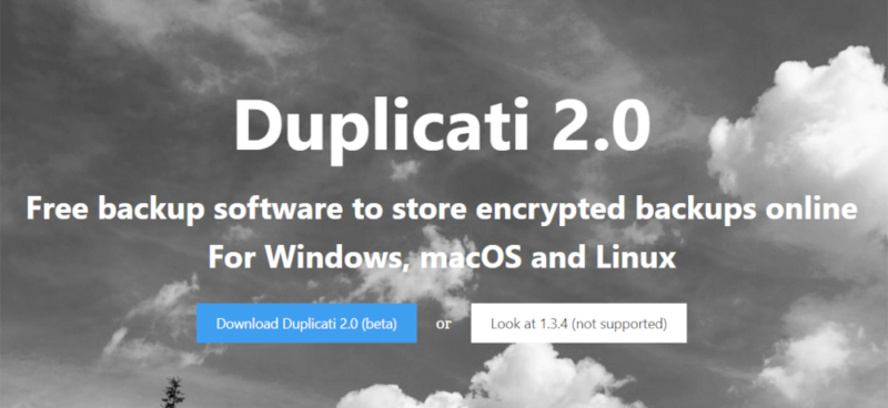 linux cloud backup duplicati cta