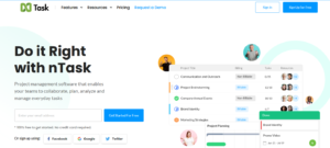 ntask homepage ntask-homepage