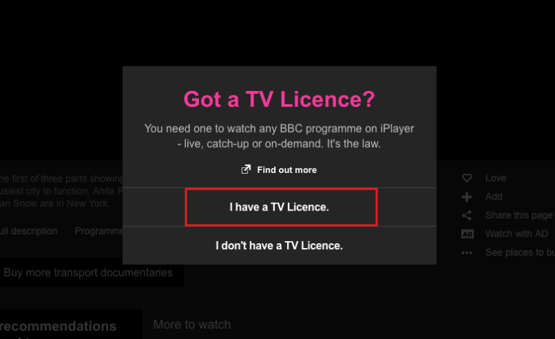 confirm tv license