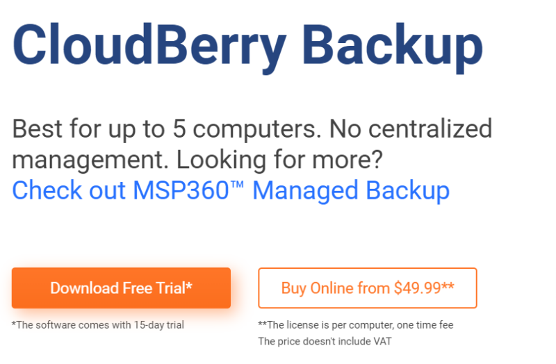 best uk backup cloudberry cta