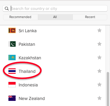 expressvpn select thailand server location