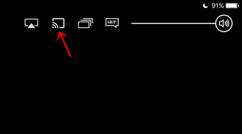 ios cast to roku casting icon