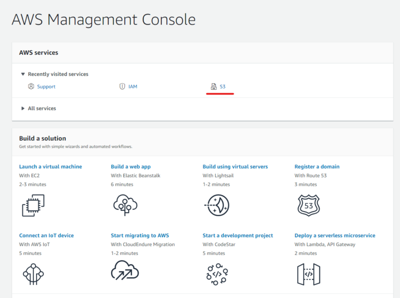Amazon-Web-Services-console Amazon Web Services Console