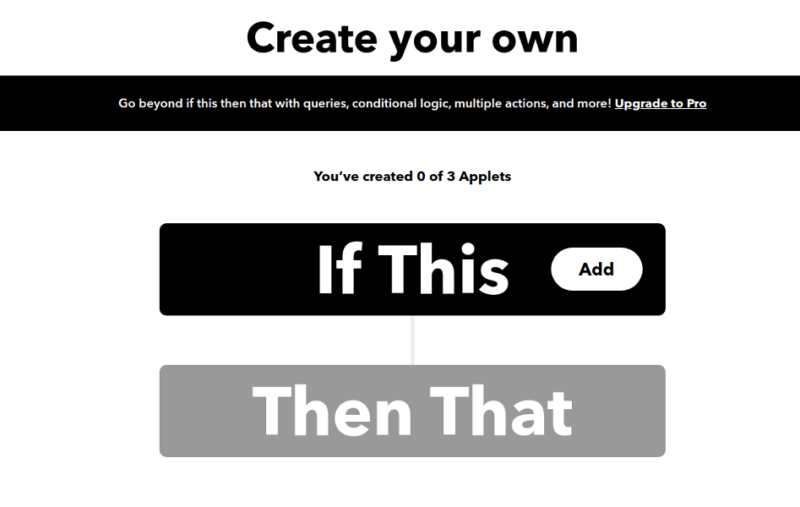 ifttt applet trigger choice