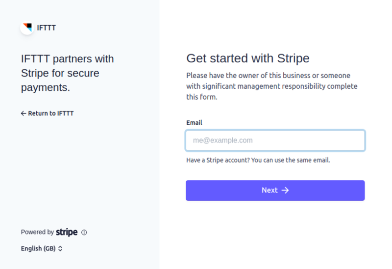 ifttt permission stripe