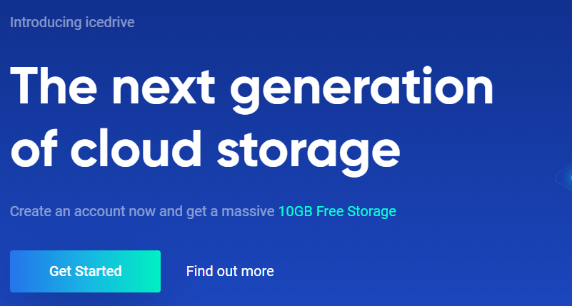 get icedrive lifetime storage