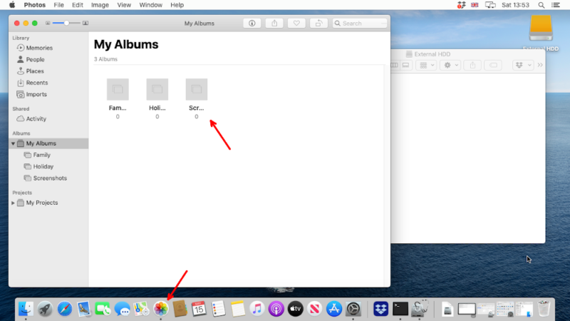 macos back up your photos external drive find images