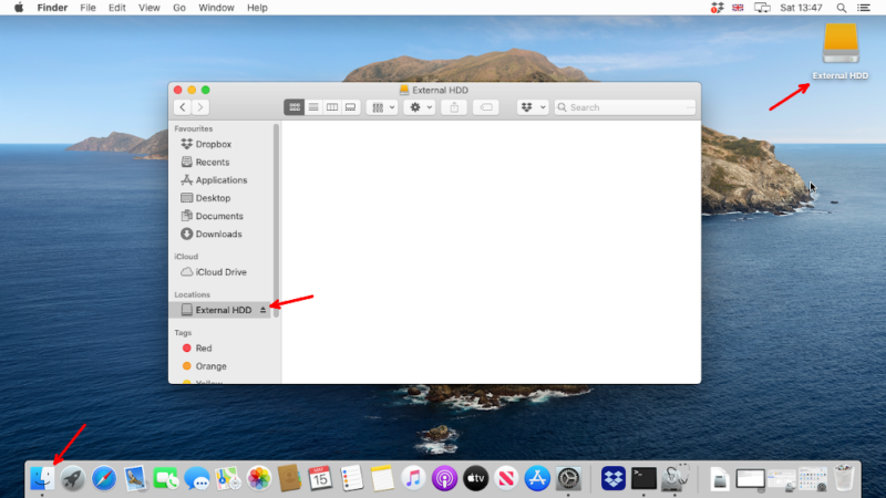 macos back up your photos external drive finder