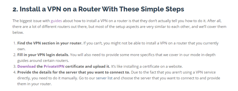 PrivateVPN setup