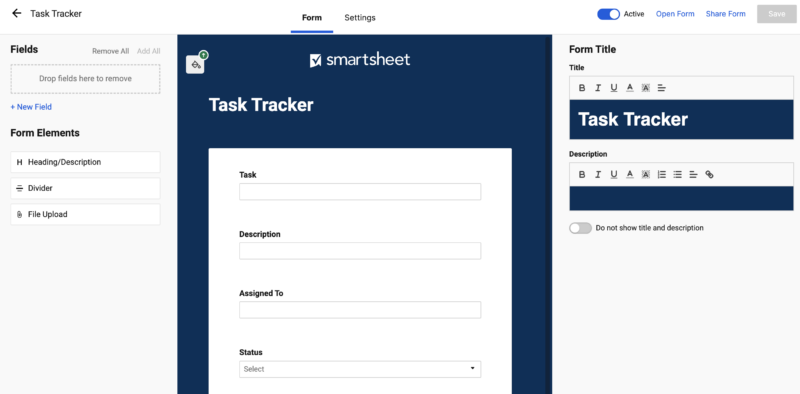 smartsheet forms