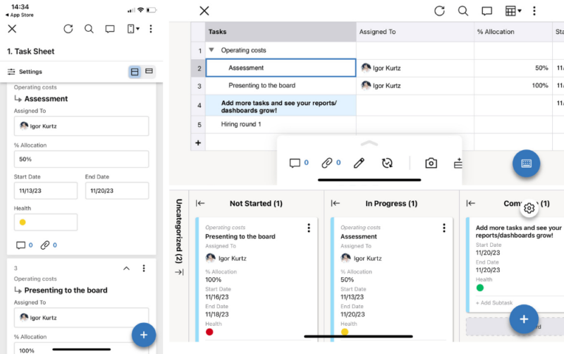 smartsheet iOS