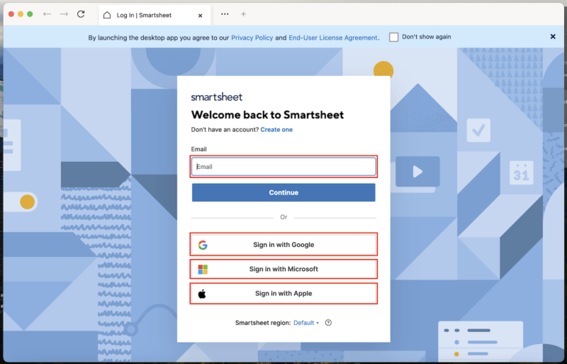 smartsheet signin