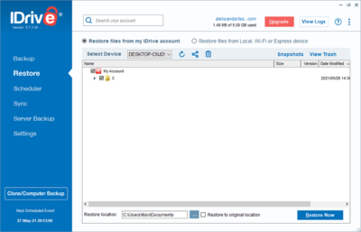 idrive backup ransomware snapshots