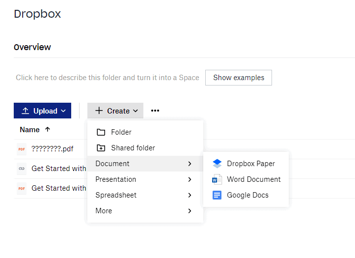 dropbox collaboration options