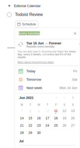 recurring task in todoist recurring task in todoist