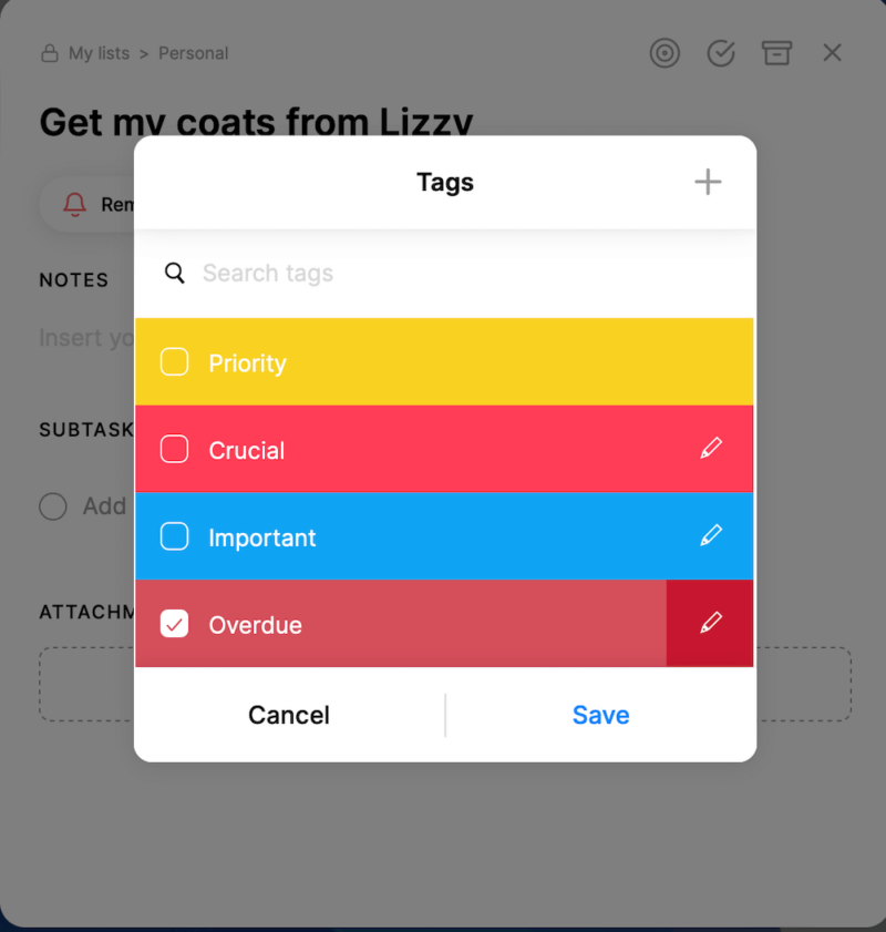 any.do color tags