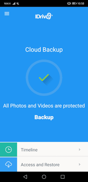 best android backup idrive