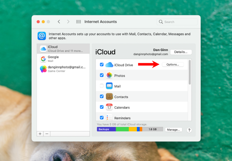 icloud drive options