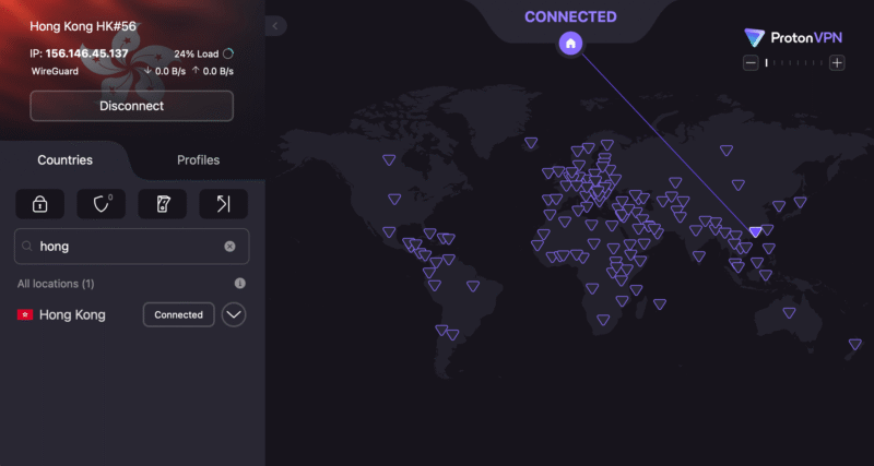 protonvpn hongkong