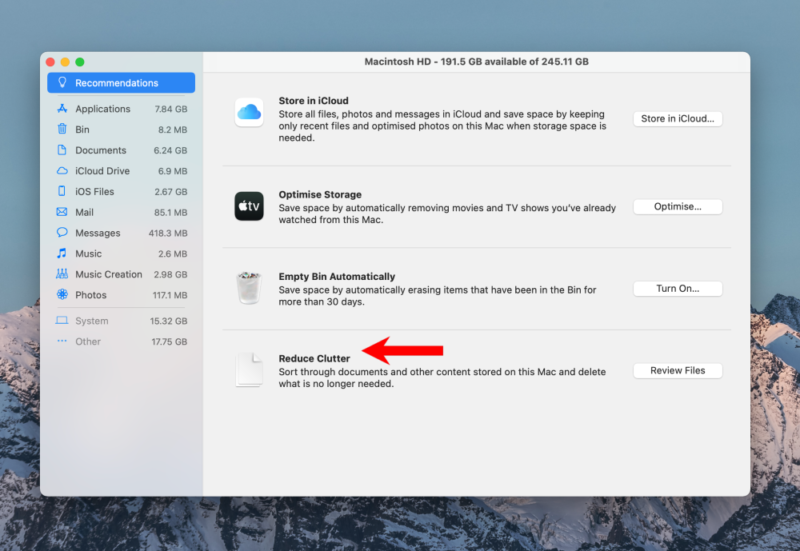 reduce clutter on mac