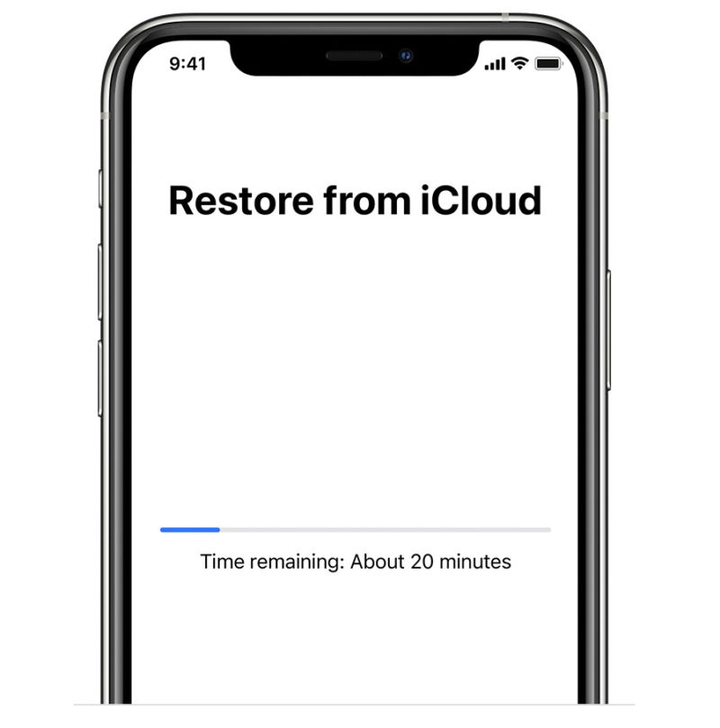 restore from icloud waiting time