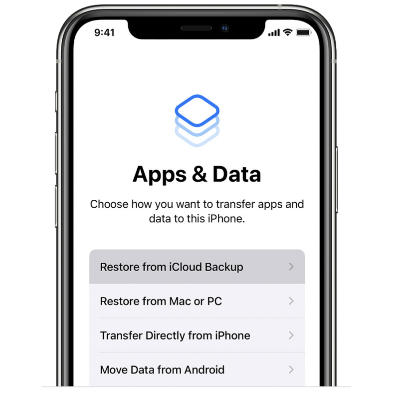 restore icloud backup on your iphone