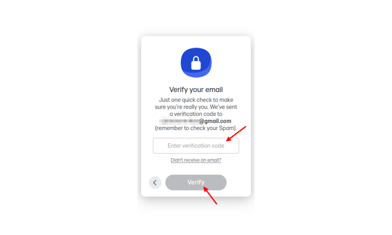 share files online with an app enter verification code