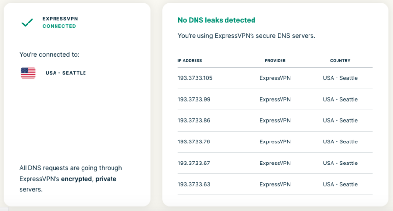 expressvpn leak test