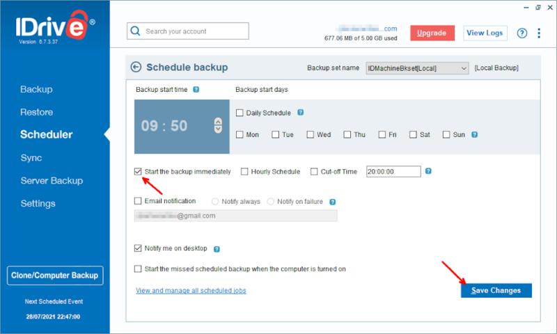 external drive backup computer set a schedule