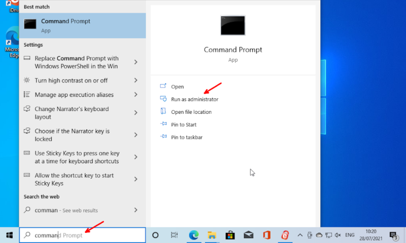 external drive backup to the cloud open command prompt