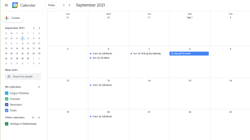 google calendar overview
