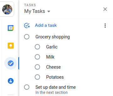 google tasks subtasks