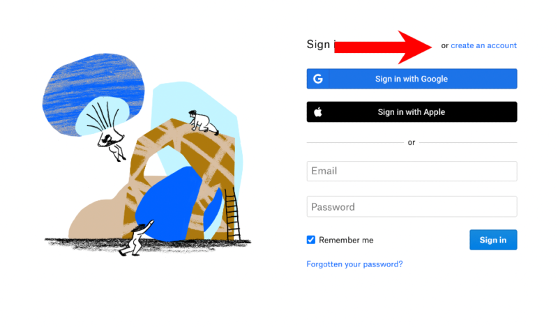 dropbox create account