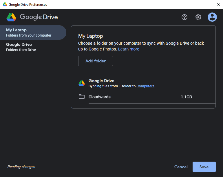 google drive add sync