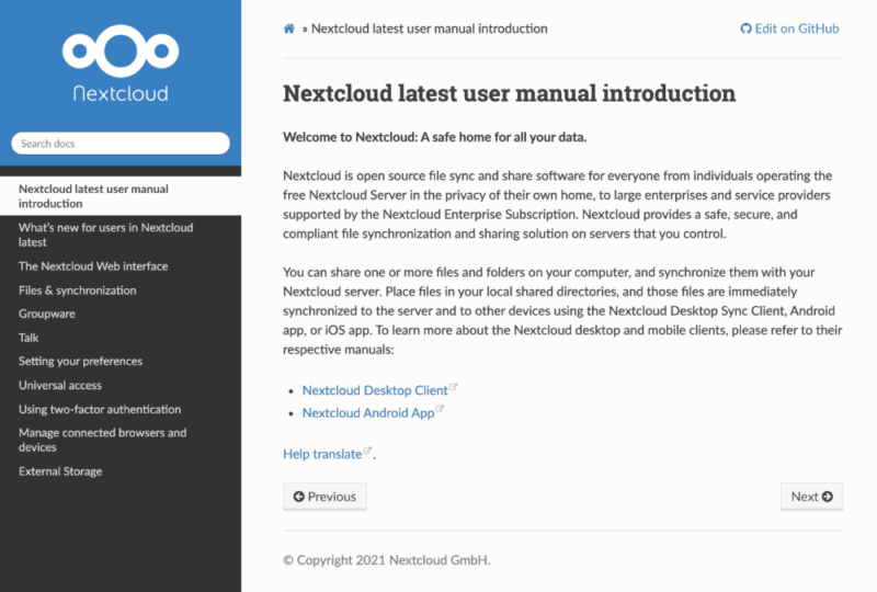 nextcloud user manual
