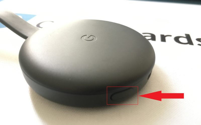 chromecast reset button