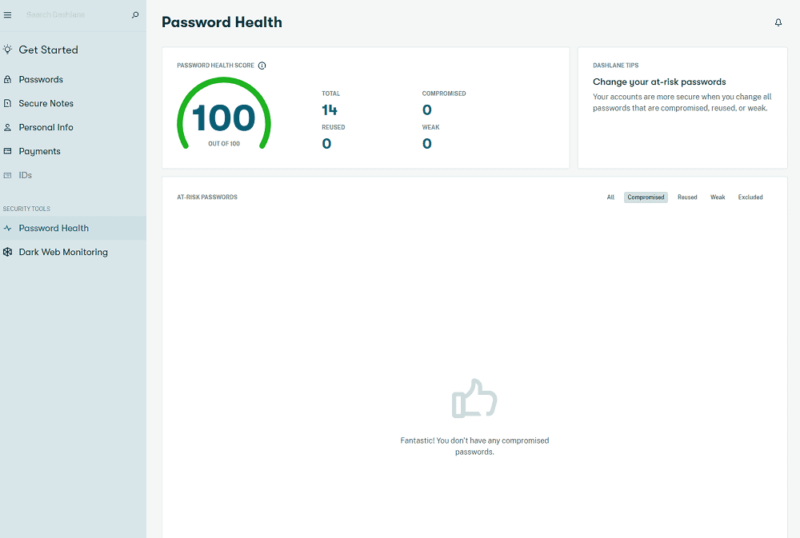 dashlane password health